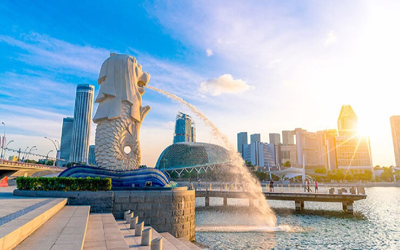 Công viên Merlion với biểu tượng Sư tử biển là cảnh đẹp Singapore nhất định phải ghé thăm.